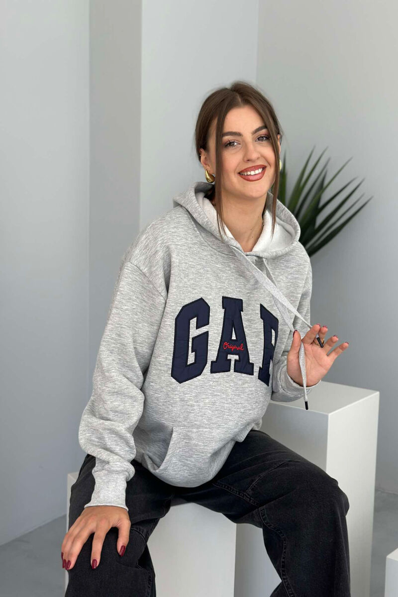 HOOD WRITTINGS WOMAN HOODIE GREY/GRI - 3