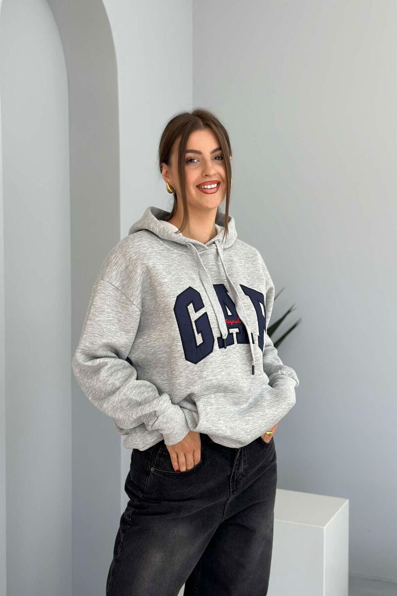 HOOD WRITTINGS WOMAN HOODIE GREY/GRI - 4