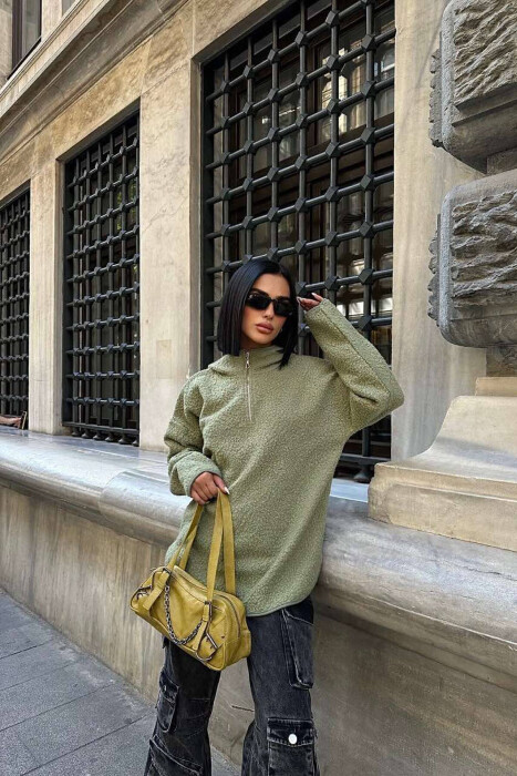 HOODIE PËR FEMRA NË NGJYRËN ULLI - KLAUDIO FASHION