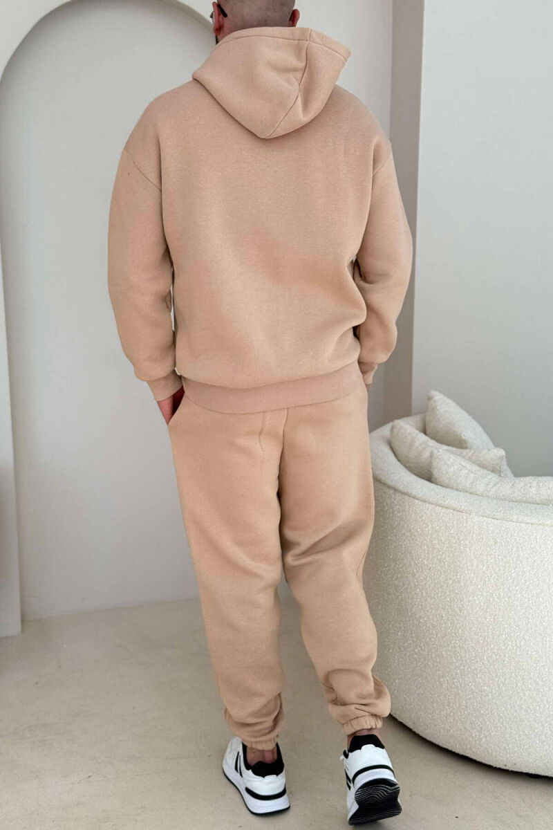 HOODED FLUFFY MEN SET BEIGE/BEZHE - 2