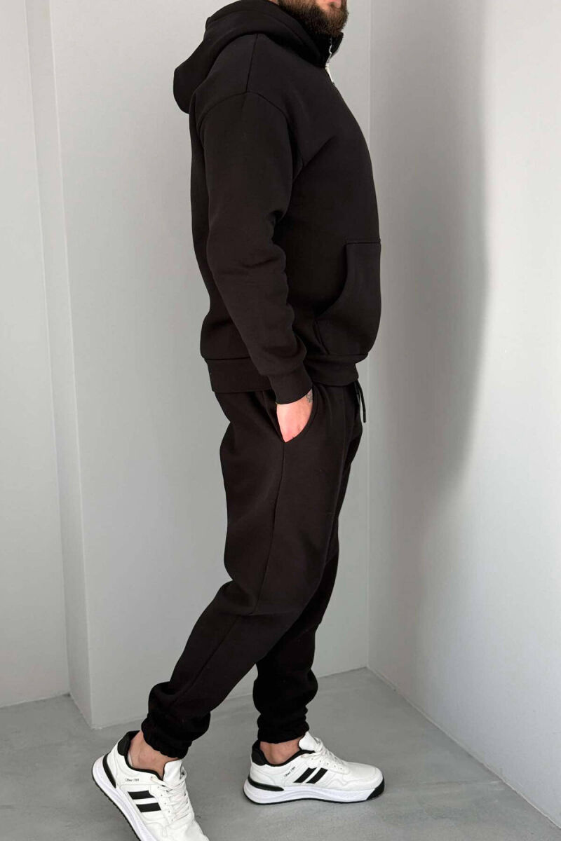 HOODED FLUFFY MEN SET BLACK/ E ZEZE - 3