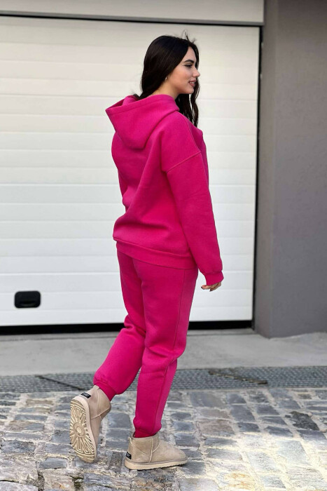 HOODED FLUFFY WOMEN SET FUCHSIA/CIKLAMI - 2