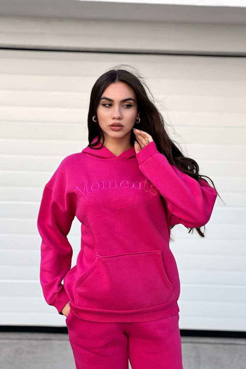 HOODED FLUFFY WOMEN SET FUCHSIA/CIKLAMI - 3