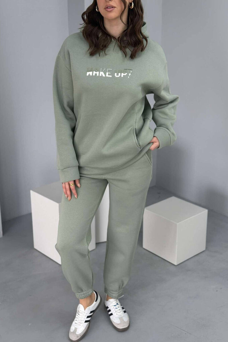 HOODED FLUFFY WOMEN SET MINT/MENTE - 4