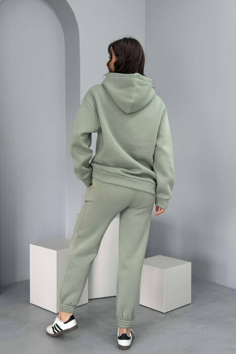 HOODED FLUFFY WOMEN SET MINT/MENTE - 8