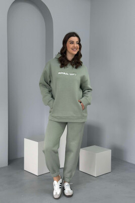 HOODED FLUFFY WOMEN SET MINT/MENTE 