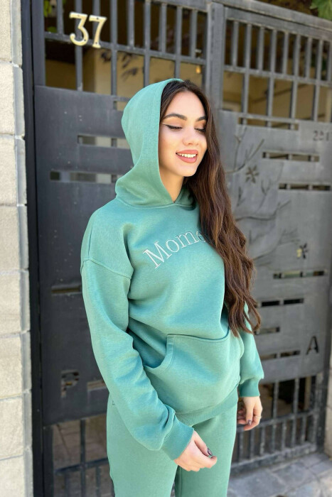 HOODED FLUFFY WOMEN SET MINT/MENTE - 4