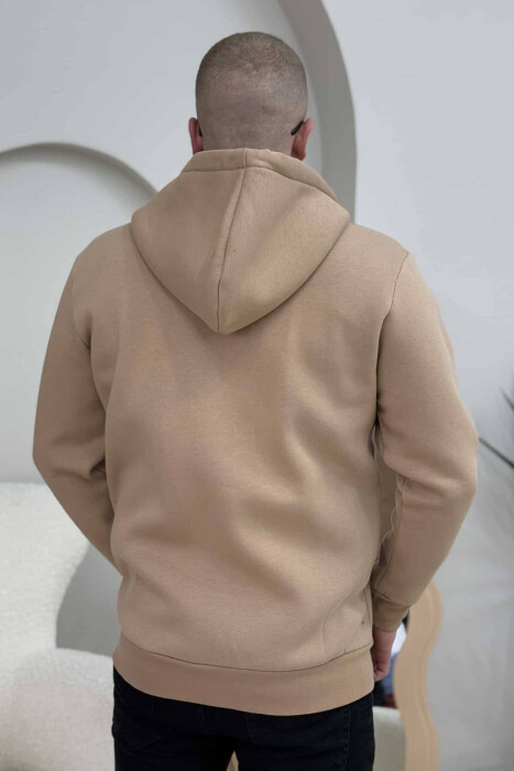 HOODED MEN JACKET IN BEIGE COLOR - 4