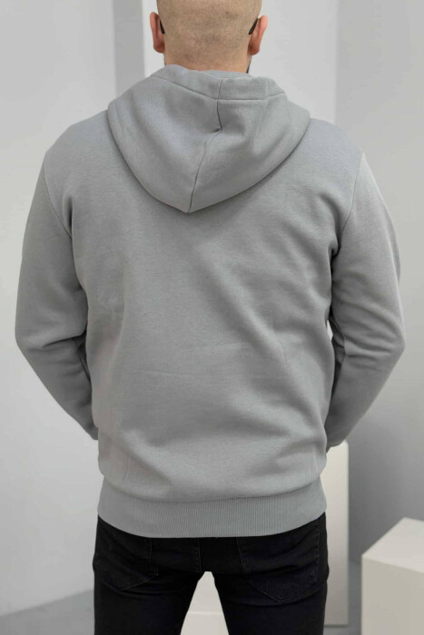 HOODED MEN JACKET IN GREY COLOR - 4