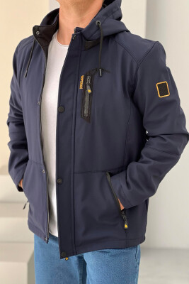 ZIPPERED MEN PUFFER JACKET BLUE/BLU 