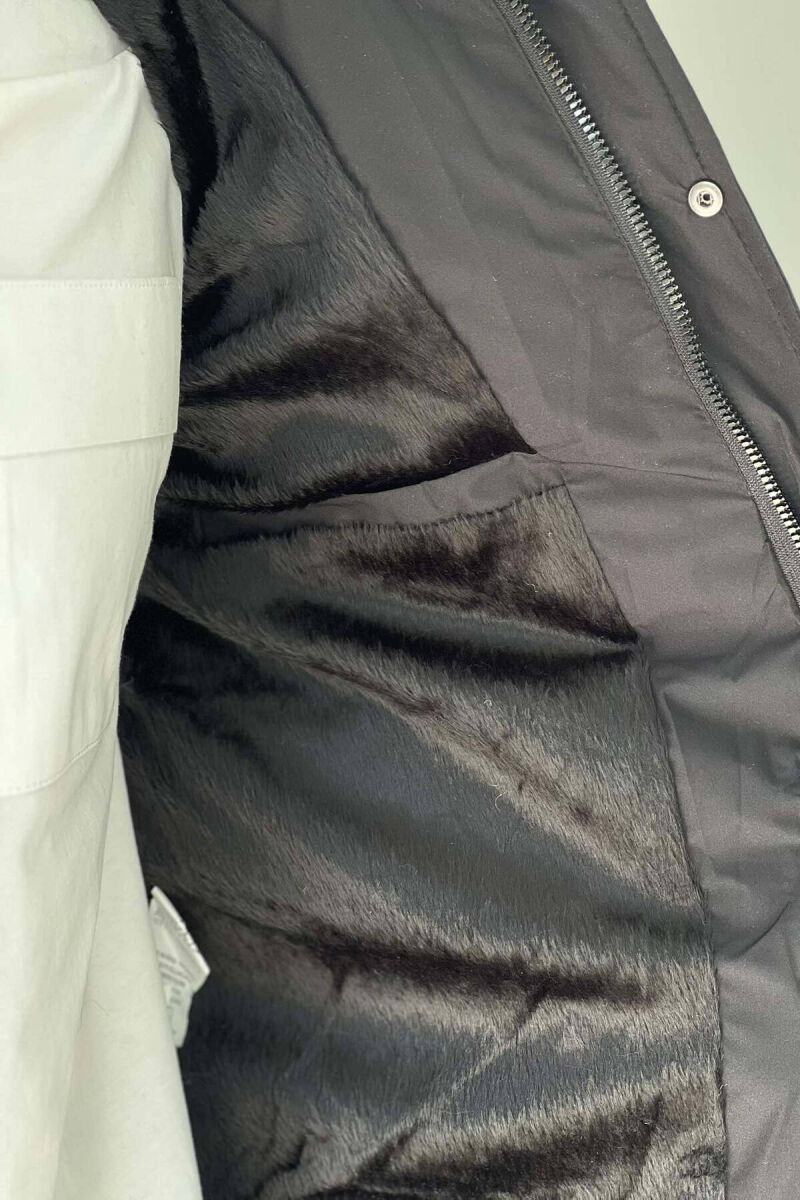 HOODED MEN PUFFER JACKET IN BLACK COLOR - 4