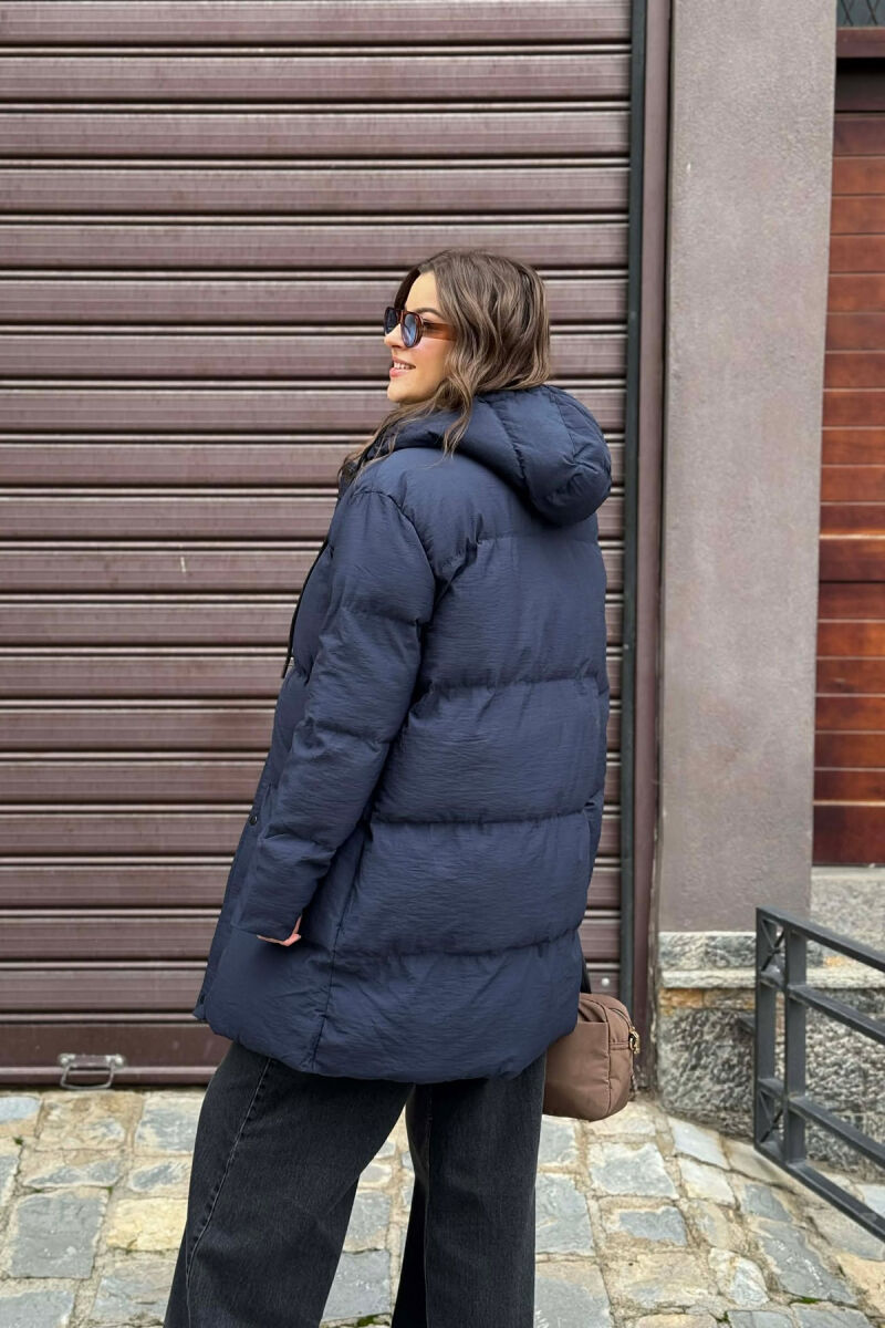 HOODED WOMEN PUFFER JACKET BLUE/BLU - 2