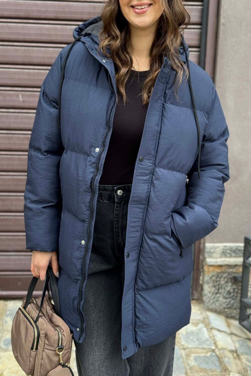 HOODED WOMEN PUFFER JACKET BLUE/BLU - 3