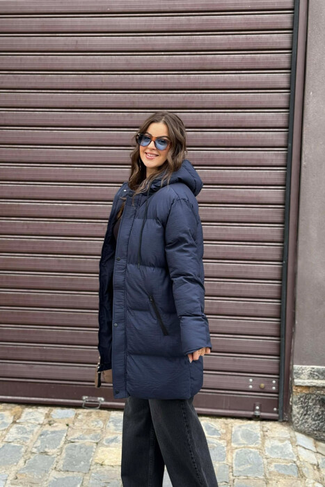 HOODED WOMEN PUFFER JACKET BLUE/BLU - 5