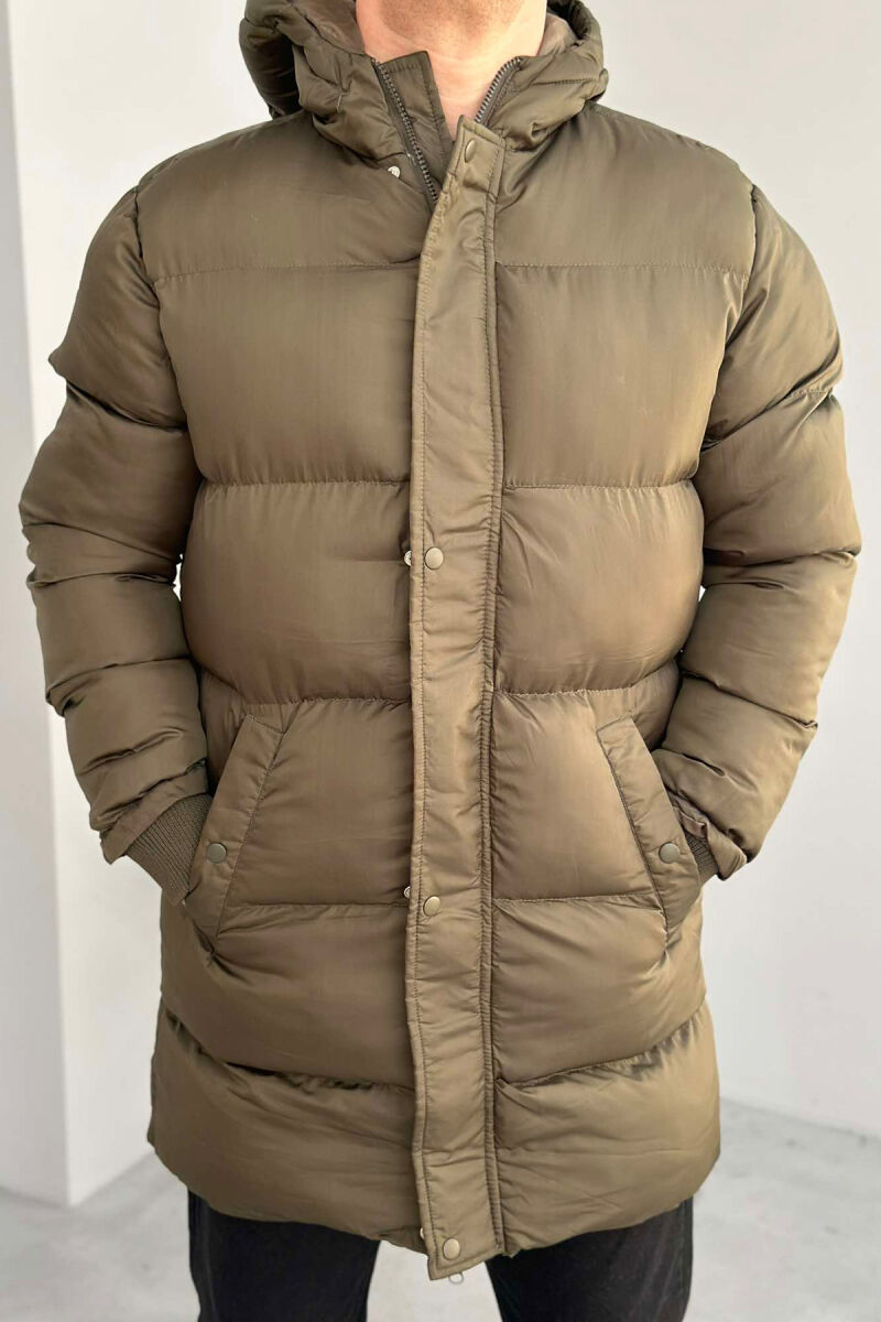 HOODED MEN PUFFER JACKET GREEN/JESHILE - 2