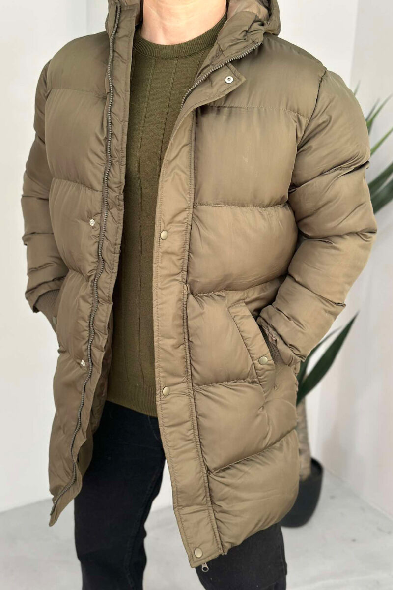 HOODED MEN PUFFER JACKET GREEN/JESHILE - 4