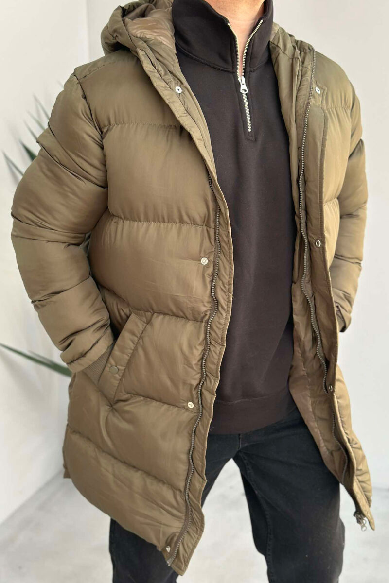 HOODED MEN PUFFER JACKET GREEN/JESHILE - 7