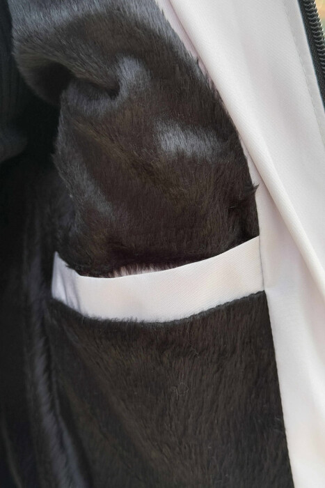 HOODED ONE COLOR MEN PUFFER JACKET LIGHT GREY/GZ - 5