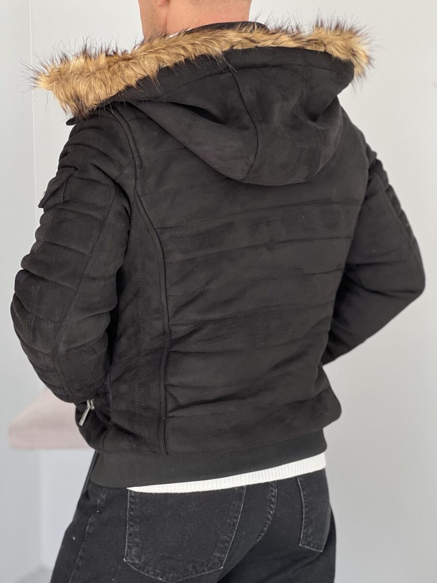 HOODED MEN PUFFER JACKET BLACK/ E ZEZE - 2