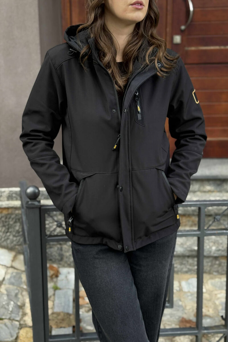 ZIPPERED WOMEN PUFFER JACKET BLACK/ E ZEZE - 11