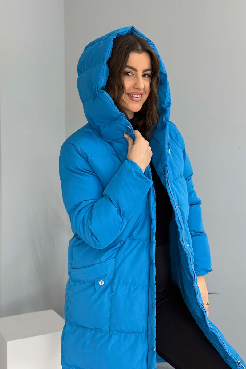 HOODED WOMEN PUFFER JACKET BLUE/BLU - 2