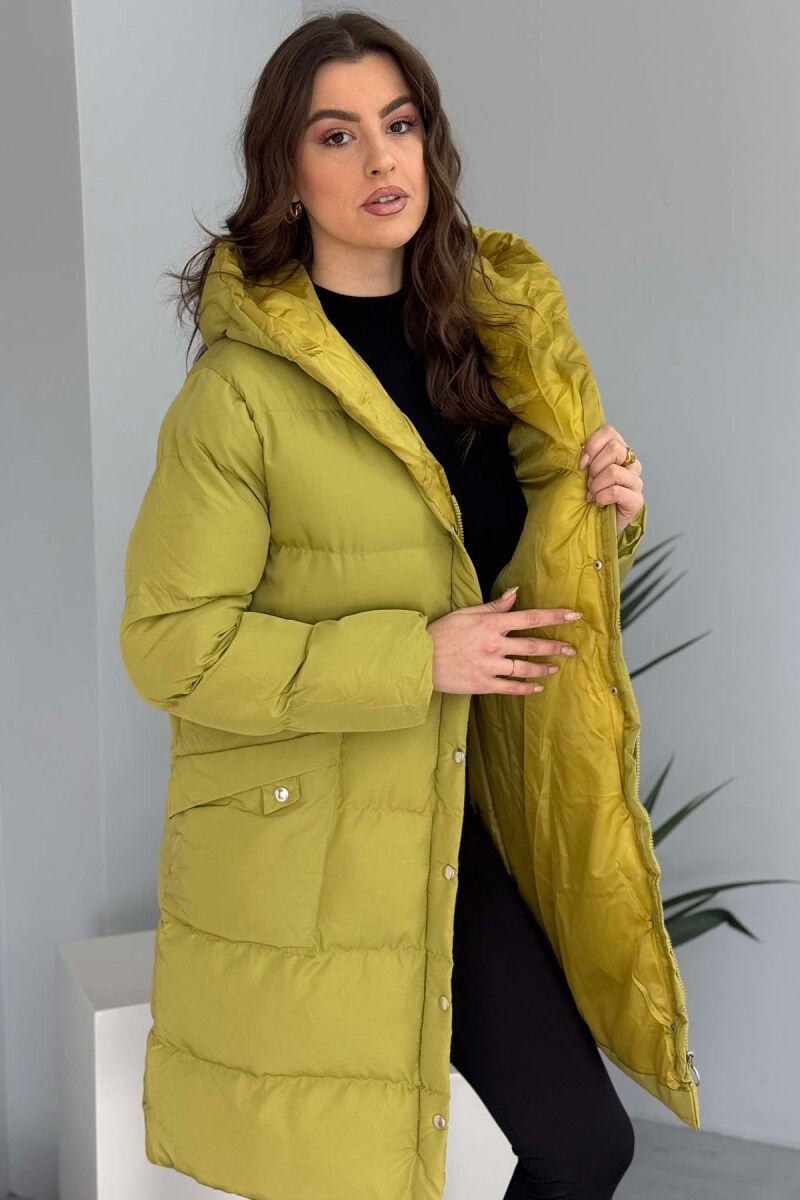 HOODED WOMEN PUFFER JACKET OLIVE/ULLI - 4