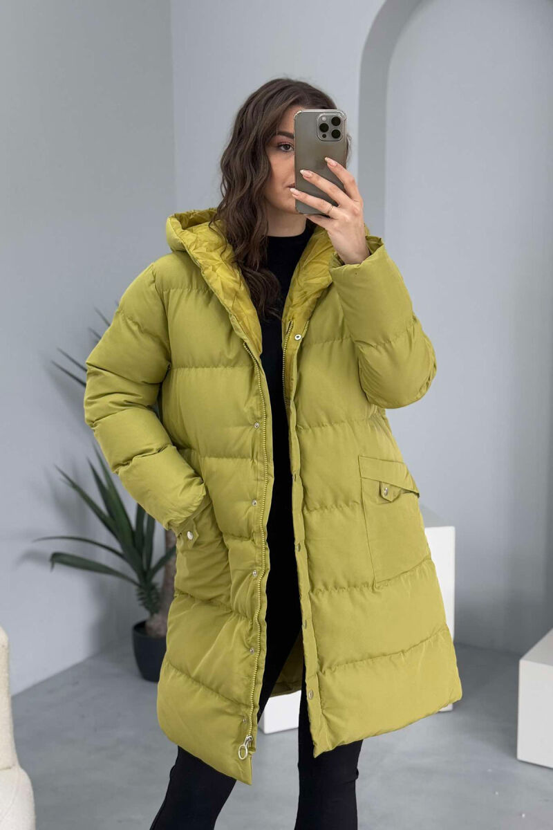 HOODED WOMEN PUFFER JACKET OLIVE/ULLI - 5