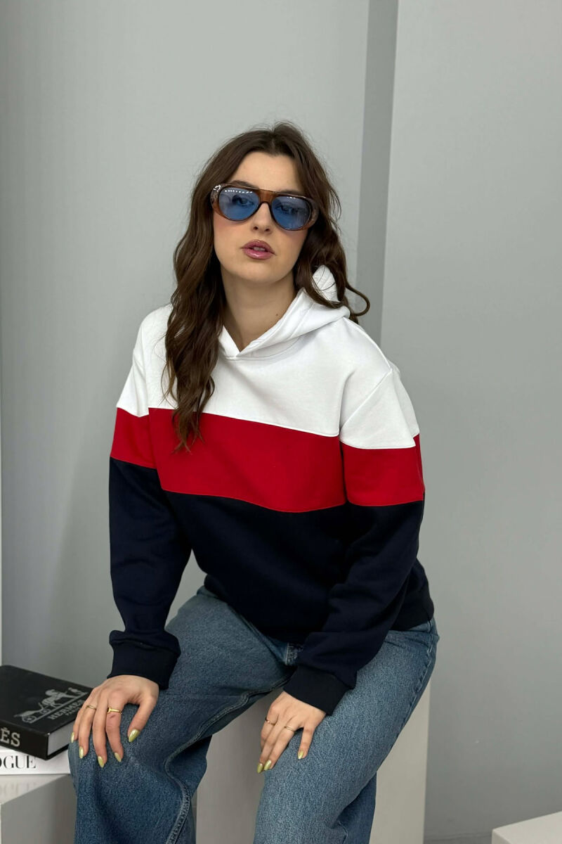 HOODIE E THJESHTE ME PUSH PER FEMRA NE NGJYRE TE KUQE - 2