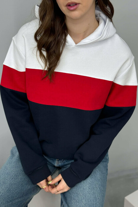 HOODIE E THJESHTE ME PUSH PER FEMRA NE NGJYRE TE KUQE - 3