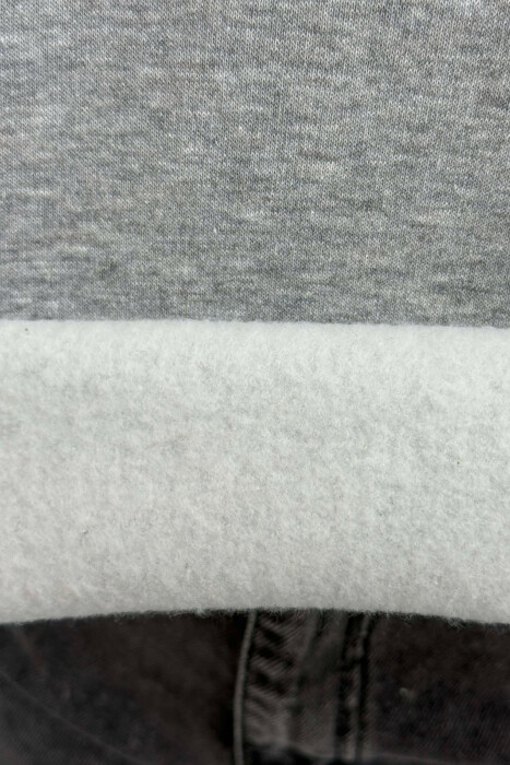 HOODIE E THJESHTË PËR FEMRA NË NGJYRËN GRI - 3