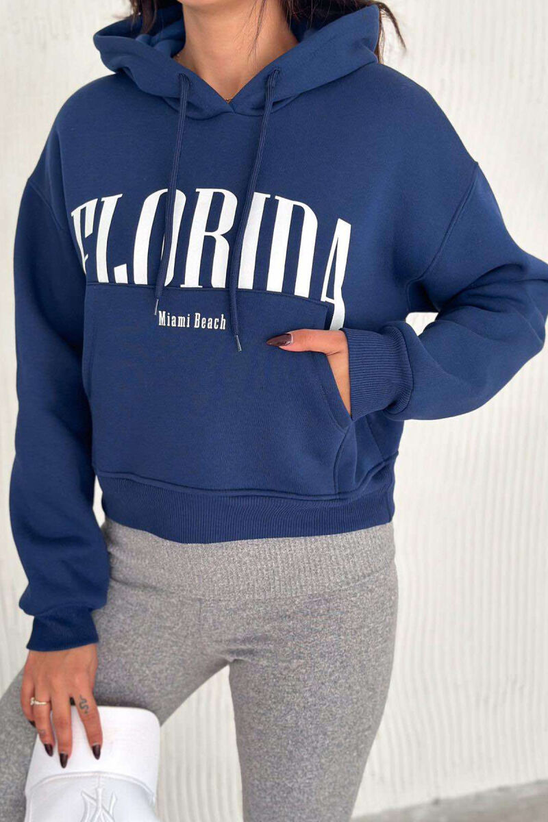 HOODIE FLORIDA FOR WOMEN IN WHITE COLOR BLUE/BLU - 2