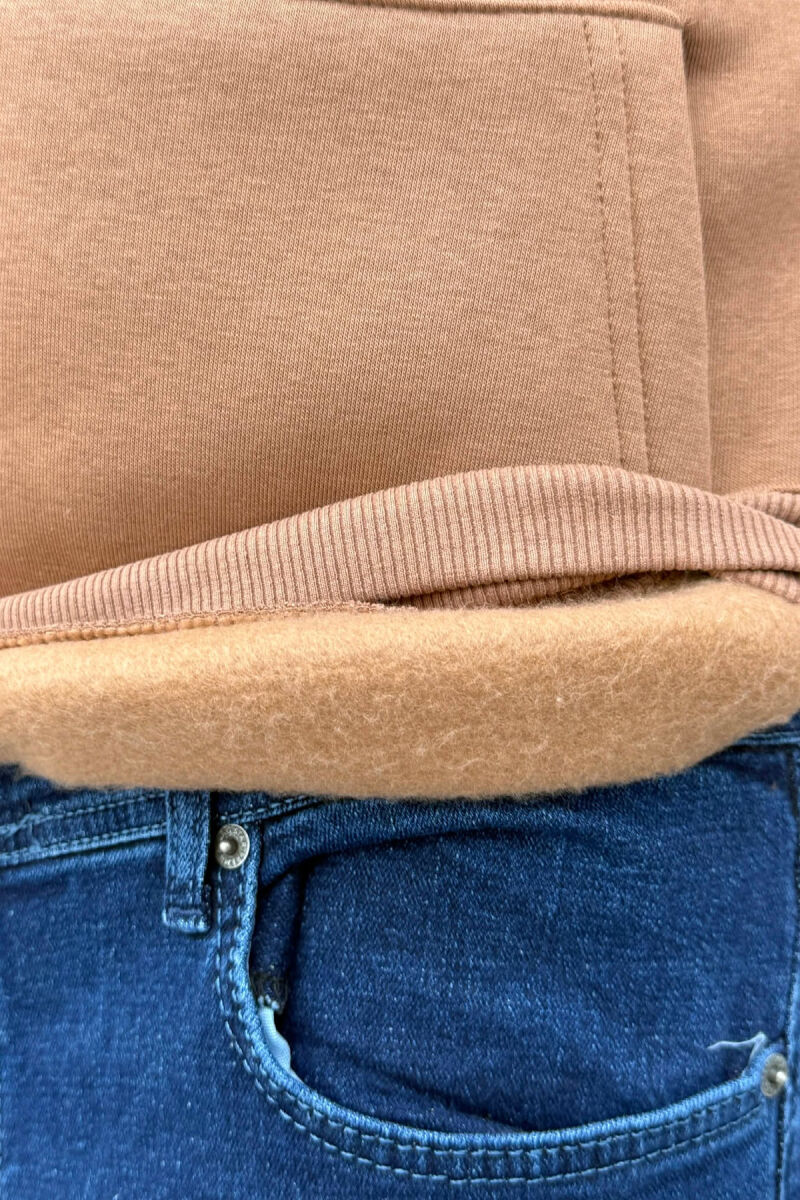 HOODIE ME IMAZH PARA&PAS DHE PUSH PER MESHKUJ NE NGJYRE KAFE - 3