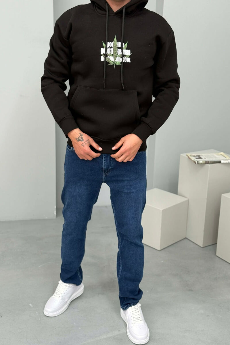 HOODIE ME IMAZH PARA&PAS DHE PUSH PER MESHKUJ NE NGJYRE TE ZEZE - 2