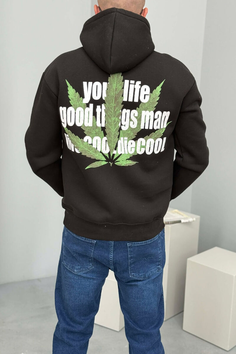 HOODIE ME IMAZH PARA&PAS DHE PUSH PER MESHKUJ NE NGJYRE TE ZEZE - 3