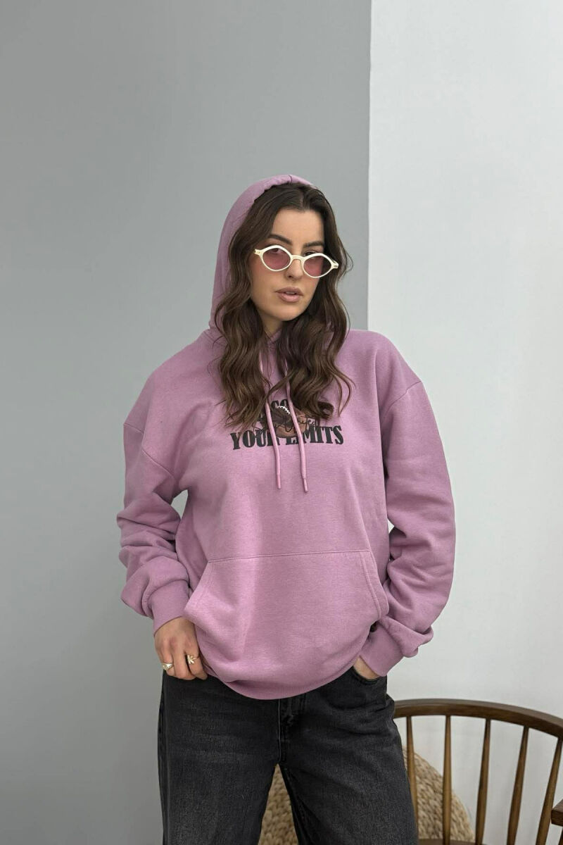 HOODIE ME PUSH DHE DIZAJN NGA TE DY ANET PER FEMRA NE NGJYRE LEJLA - 2