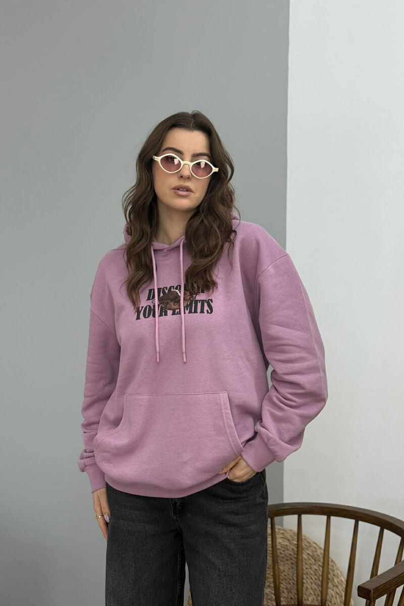 HOODIE ME PUSH DHE DIZAJN NGA TE DY ANET PER FEMRA NE NGJYRE LEJLA - 1