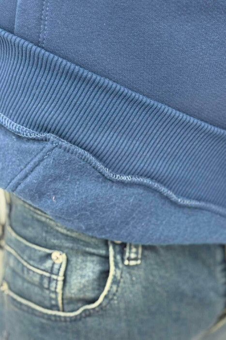 HOODIE ME PUSH DHE ME LOGO PARA PËR MESHKUJ NË NGJYRËN BLU - 5