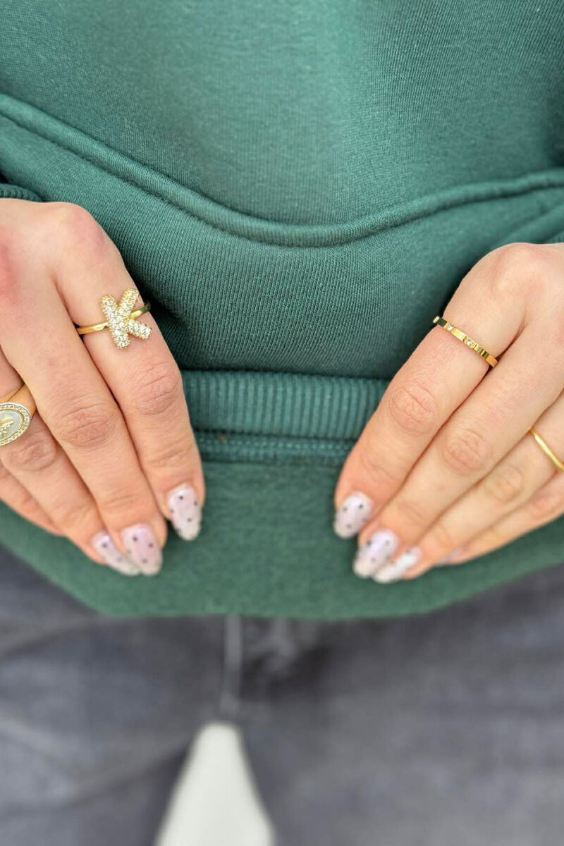 HOODIE ME PUSH DHE SHKRIME NE PJESEN PARA PER FEMRA NE NGJYRE JESHILE TE ERRET - 5