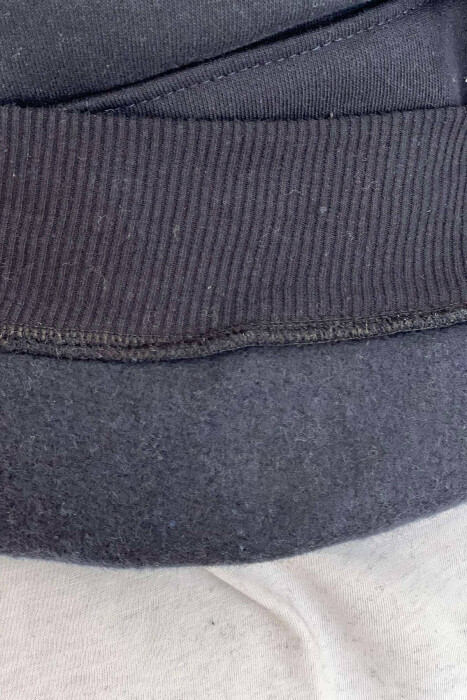 HOODIE ME PUSH DHE SHKRIME PËR MESHKUJ NË NGJYRËN BLU - 2