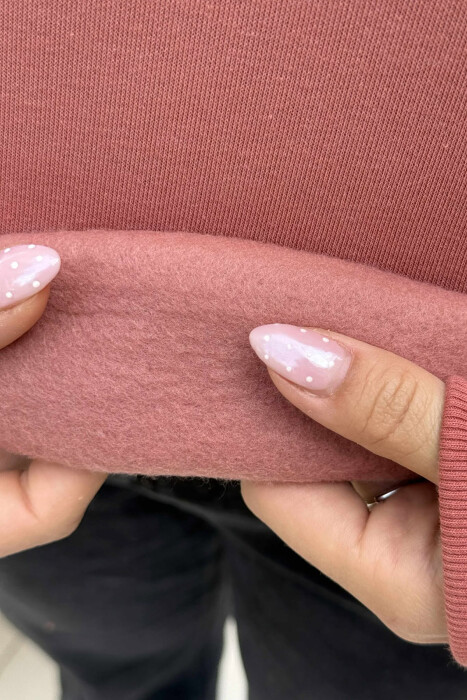 HOODIE ME PUSH ME DIZANJ TË THJESHTE TË VOGËL PARA PËR FEMRA NË NGJYRËN UTHULL - 4