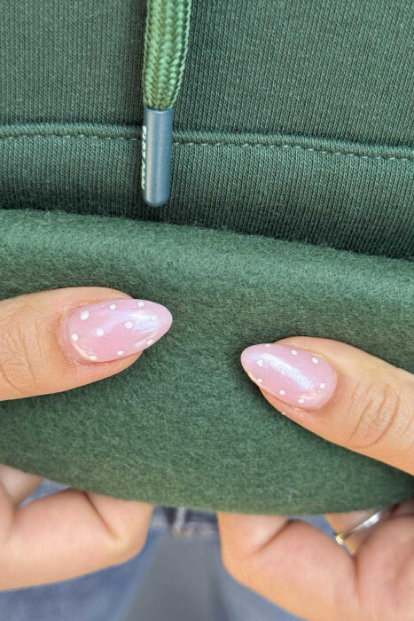 HOODIE ME PUSH NJËNGJYRËSHE DHE ME SHKRIM PARA PËR FEMRA NË NGJYRËN JESHILE - 4