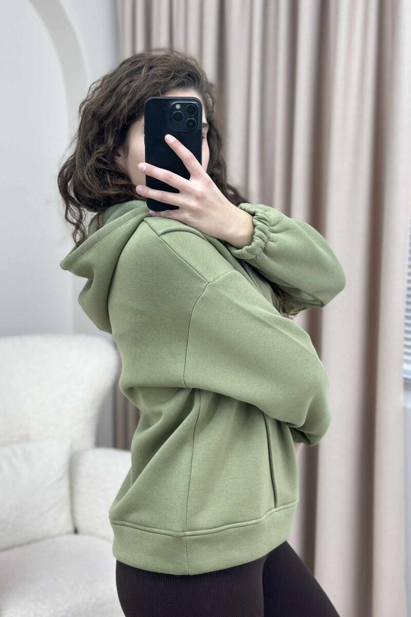 HOODIE ME PUSH PËR FEMRA NË NGJYRËN ULLI - 4