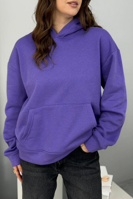 HOODIE NJE NGJYRESHE ME PUSH PER FEMRA NE NGJYRE LEJLA - 4