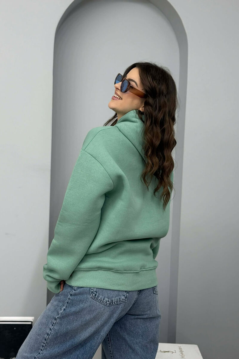 HOODIE NJE NGJYRESHE ME PUSH PER FEMRA NE NGJYRE MENTE - 3