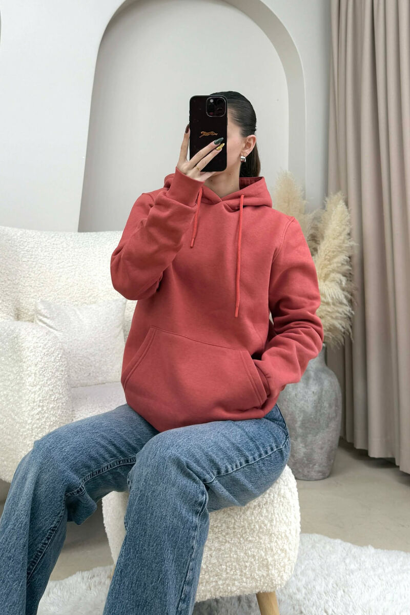 HOODIE NJE NGJYRESHE ME PUSH PER FEMRA NE NGJYRE TULLE - 2