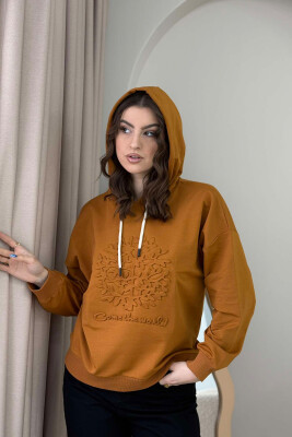 HOODIE NJË NGJYRËSHE PËR FEMRA NË NGJYRËN MUSTARDË 