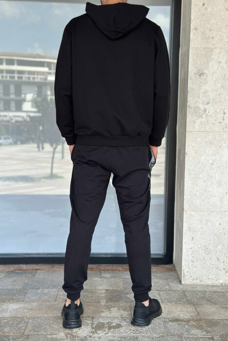 HOODIE+JOGGERS SIMPLE DESIGN MEN SET BLACK/ E ZEZE - 3