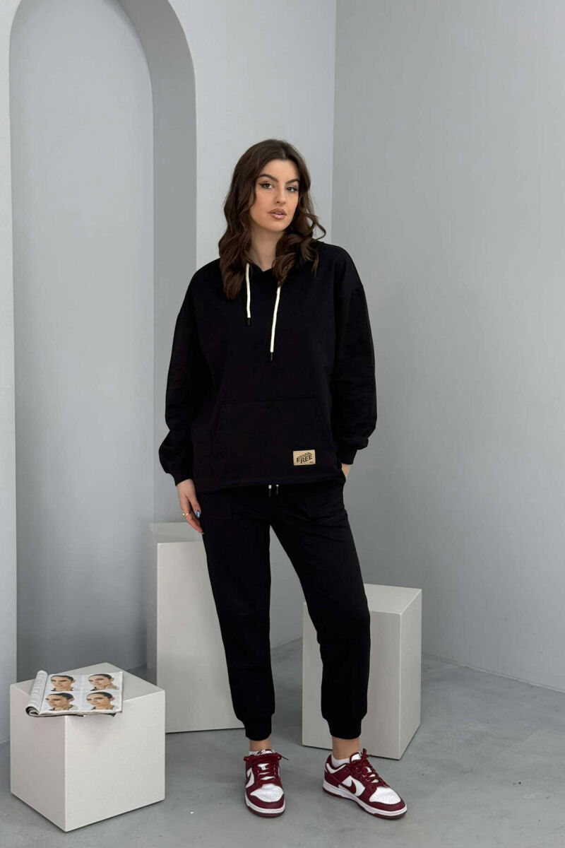 HOODIE+JOGGERS WOMEN SET BLACK/ E ZEZE - 1