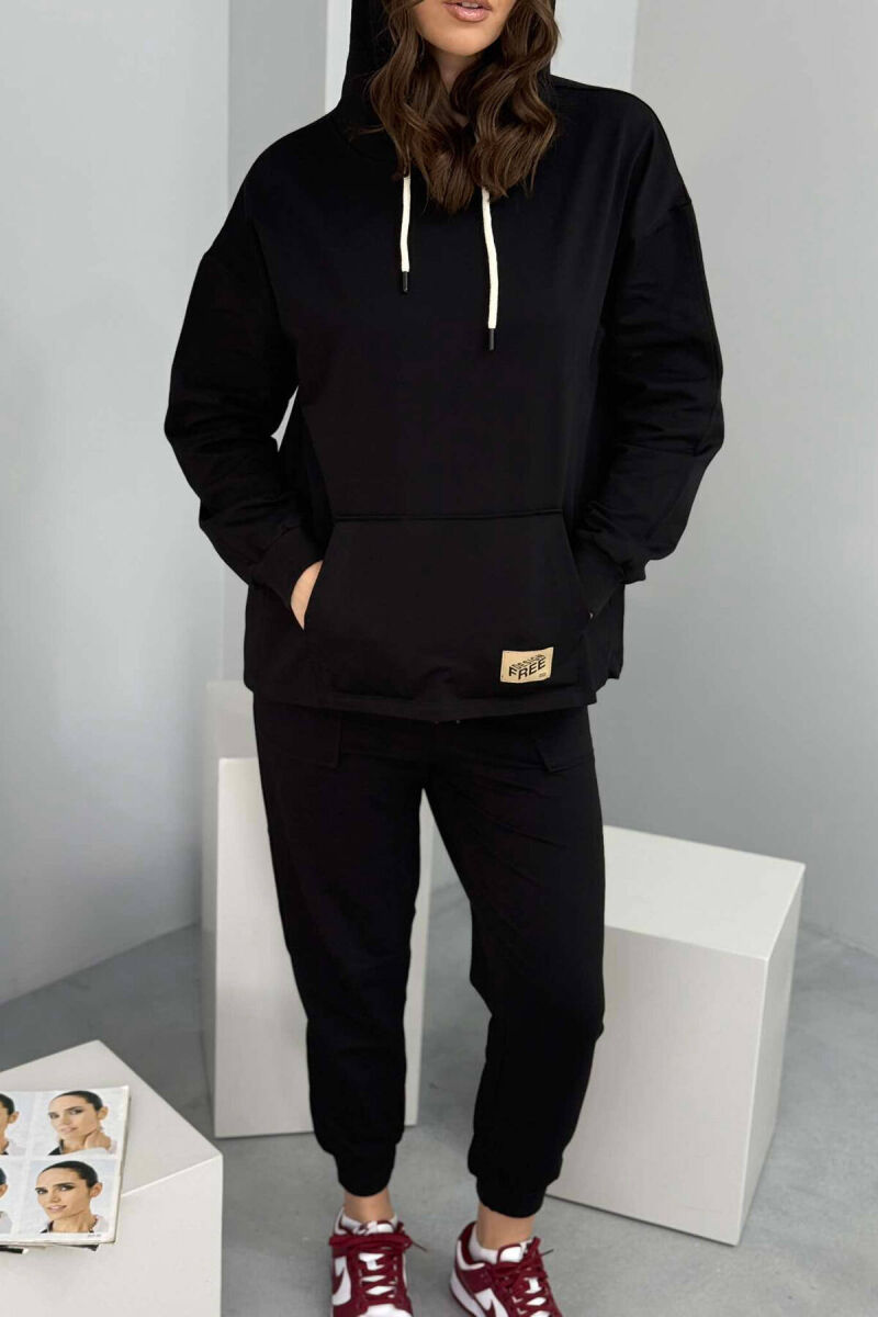 HOODIE+JOGGERS WOMEN SET BLACK/ E ZEZE - 5