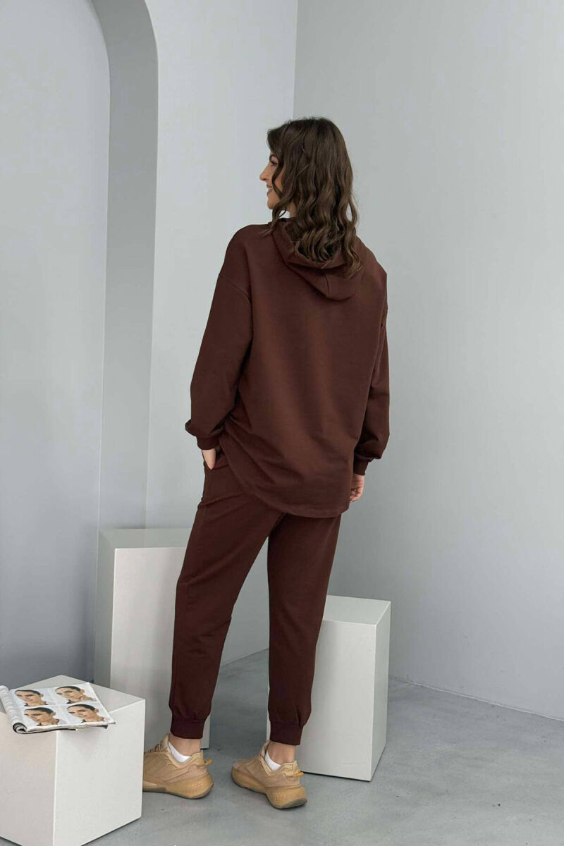 HOODIE+JOGGERS WOMEN SET BROWN/KAFE - 2